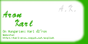 aron karl business card